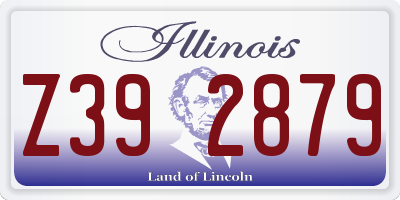 IL license plate Z392879