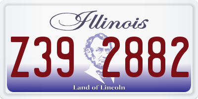 IL license plate Z392882