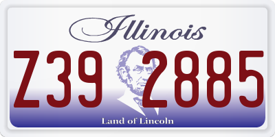 IL license plate Z392885