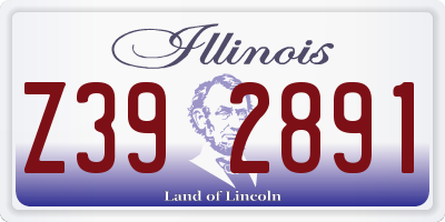 IL license plate Z392891