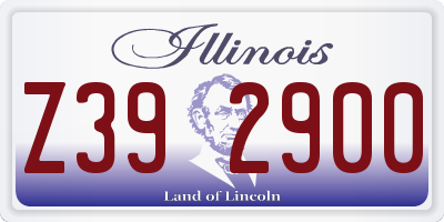 IL license plate Z392900