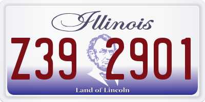 IL license plate Z392901