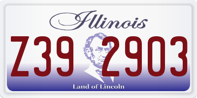 IL license plate Z392903