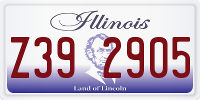 IL license plate Z392905