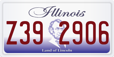 IL license plate Z392906