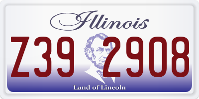 IL license plate Z392908