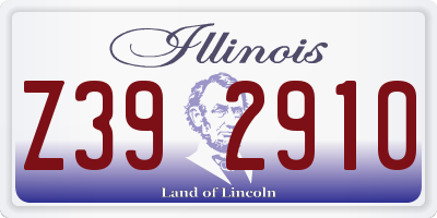 IL license plate Z392910