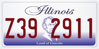 IL license plate Z392911