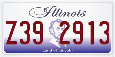 IL license plate Z392913