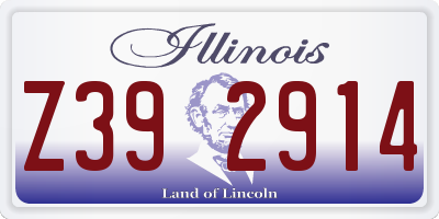 IL license plate Z392914