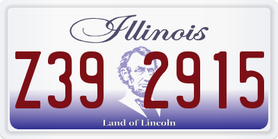 IL license plate Z392915