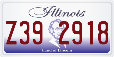 IL license plate Z392918