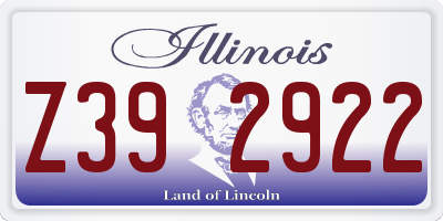 IL license plate Z392922