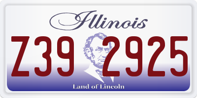 IL license plate Z392925