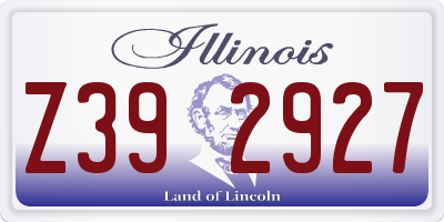 IL license plate Z392927
