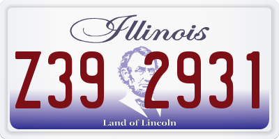 IL license plate Z392931