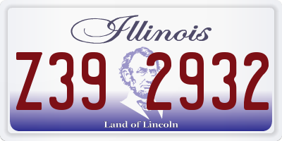 IL license plate Z392932