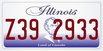 IL license plate Z392933