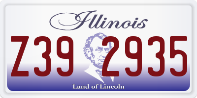 IL license plate Z392935
