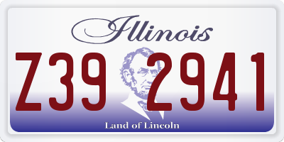 IL license plate Z392941