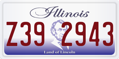 IL license plate Z392943