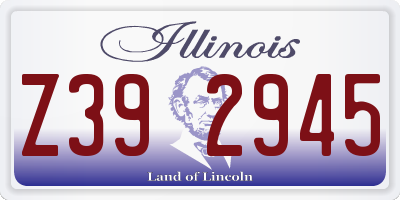 IL license plate Z392945