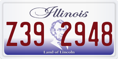 IL license plate Z392948