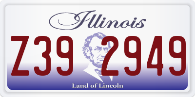 IL license plate Z392949