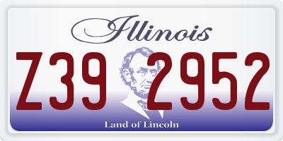 IL license plate Z392952