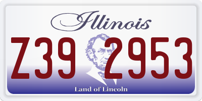 IL license plate Z392953
