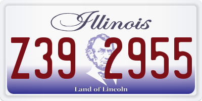 IL license plate Z392955