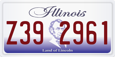 IL license plate Z392961