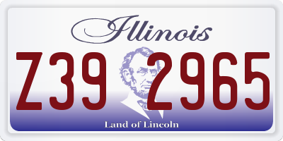 IL license plate Z392965