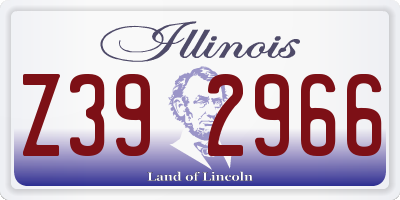 IL license plate Z392966