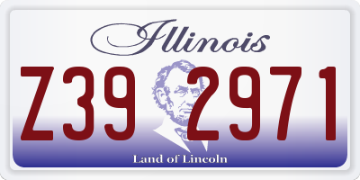 IL license plate Z392971