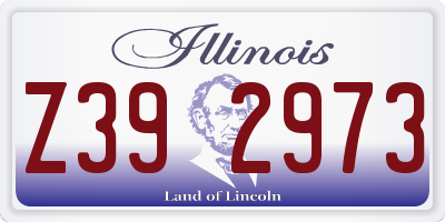 IL license plate Z392973