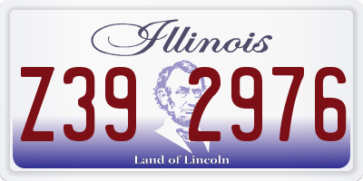 IL license plate Z392976