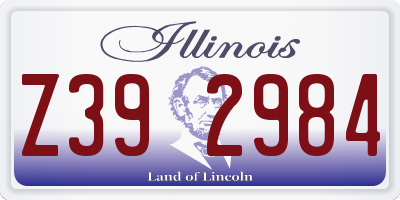 IL license plate Z392984