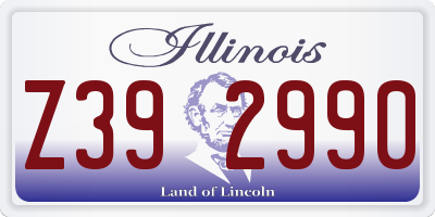 IL license plate Z392990
