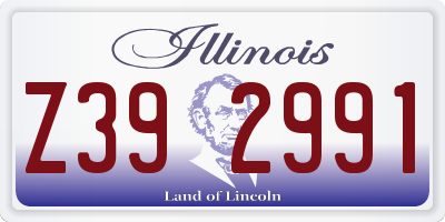 IL license plate Z392991