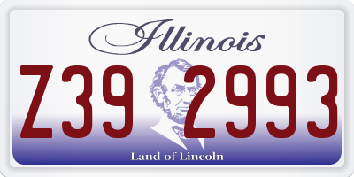 IL license plate Z392993