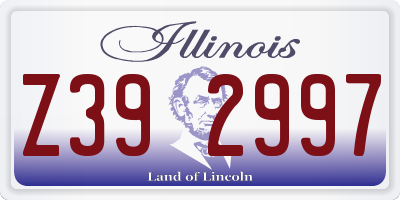 IL license plate Z392997