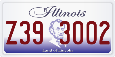IL license plate Z393002