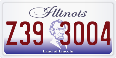 IL license plate Z393004