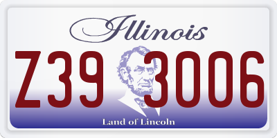 IL license plate Z393006