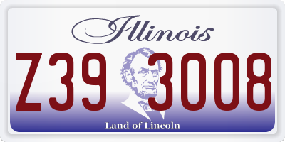IL license plate Z393008
