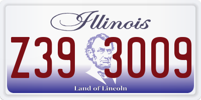 IL license plate Z393009