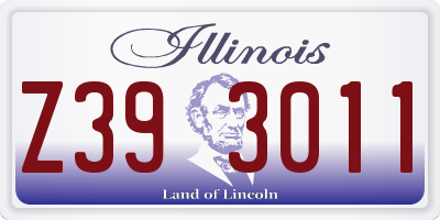 IL license plate Z393011