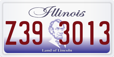 IL license plate Z393013