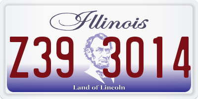 IL license plate Z393014